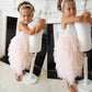 Bess in Blush/Apricot Luxurious Tulle Flower Girl | Party Dress