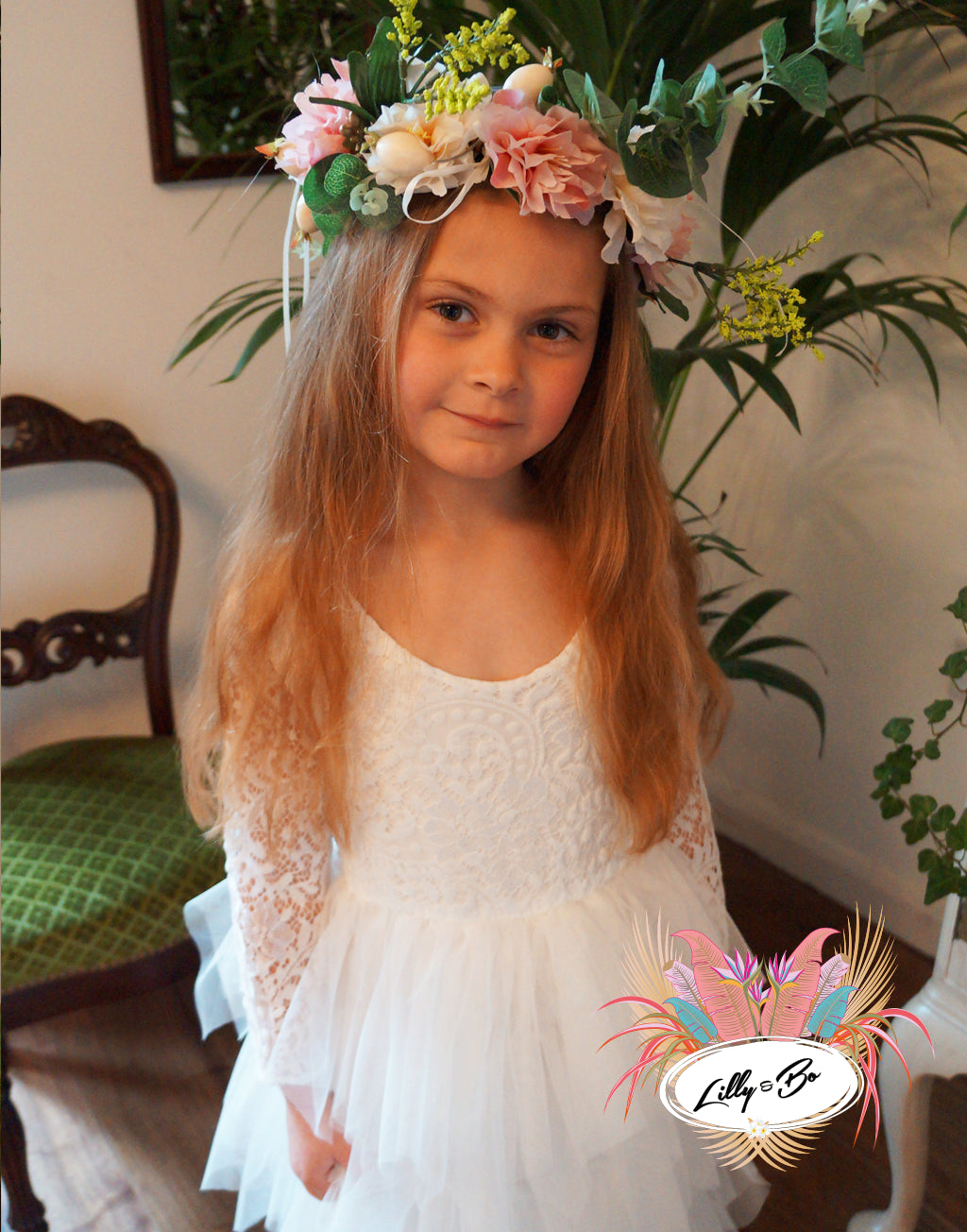 Coco in Ivory ~ Luxurious Tulle Flower Girl | Party Dress