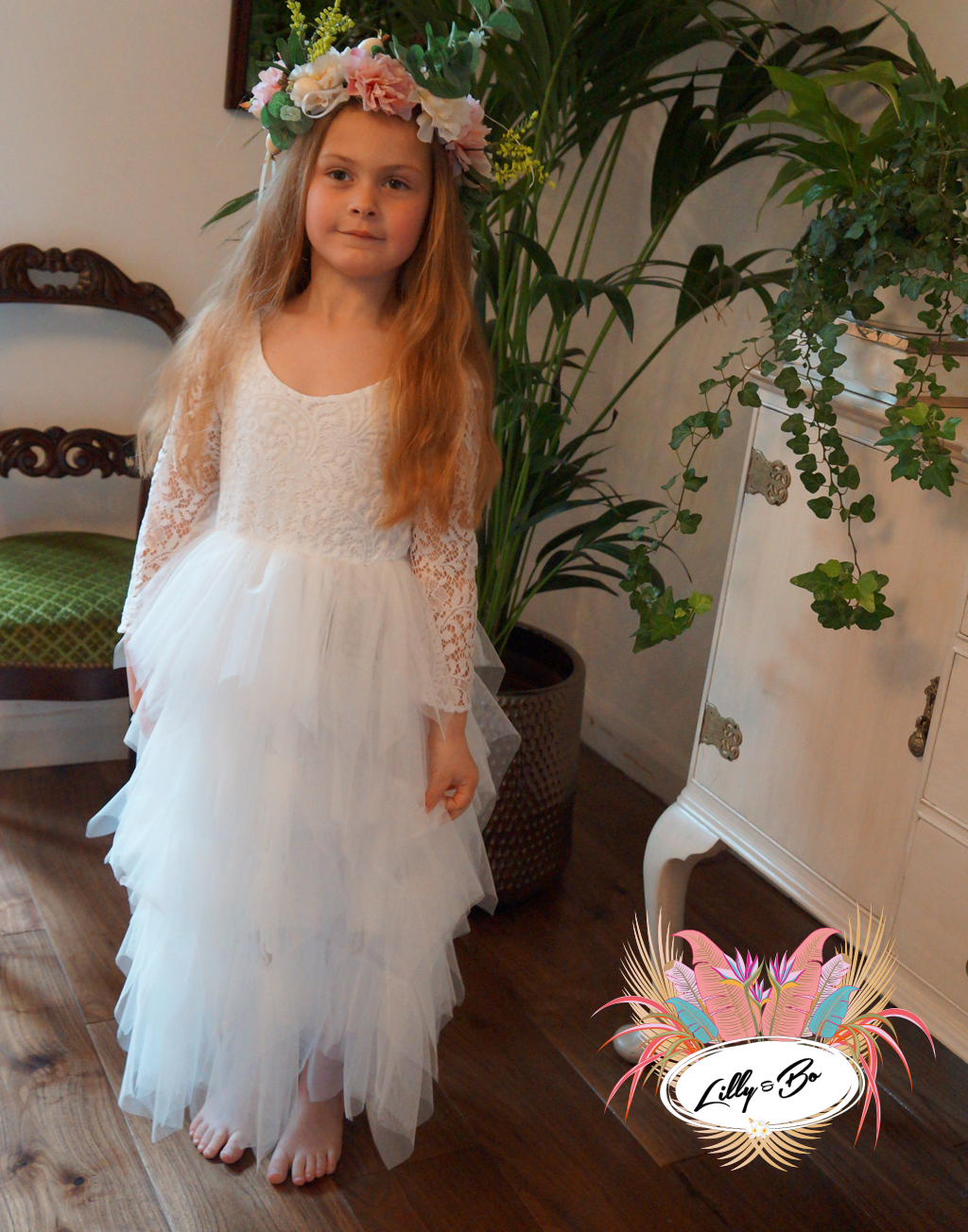 Coco in Blush~ Luxurious Tulle Flower Girl | Party Dress