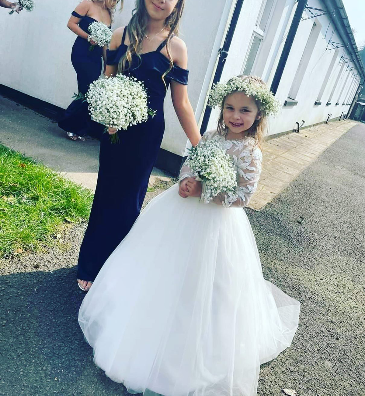 Cynthia in White - Flower Girl or Communion Dress