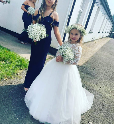 Cynthia in White - Flower Girl or Communion Dress