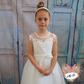 Novella in White ~ Flower Girl Communion Dress