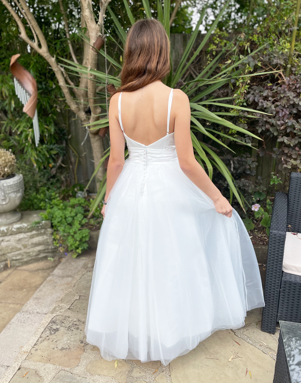Fleur in White ~ Junior Bridesmaid Dress