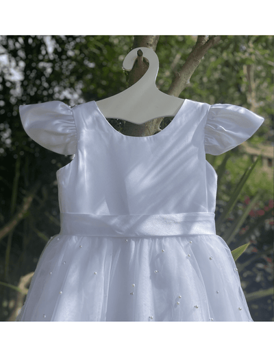 Fayette in Ivory with Vail - Flower Girl Dress | Communion Dress