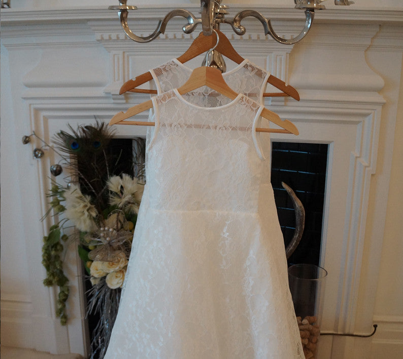 Holly in White ~ Flower Girl Dress