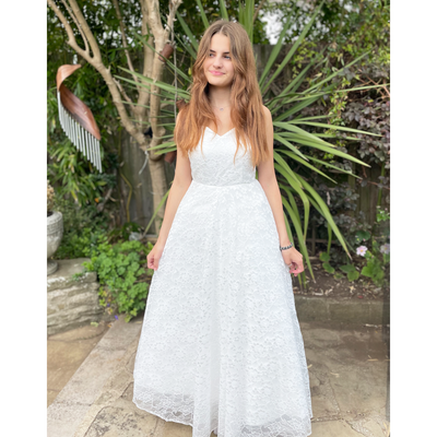 Holly in Ivory ~ Junior Bridesmaid Dress