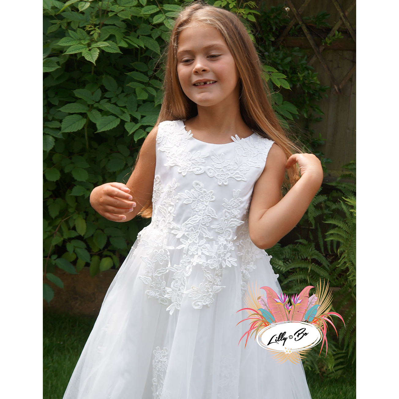 Naomi in Ivory ~ Flower Girl or Communion Dress