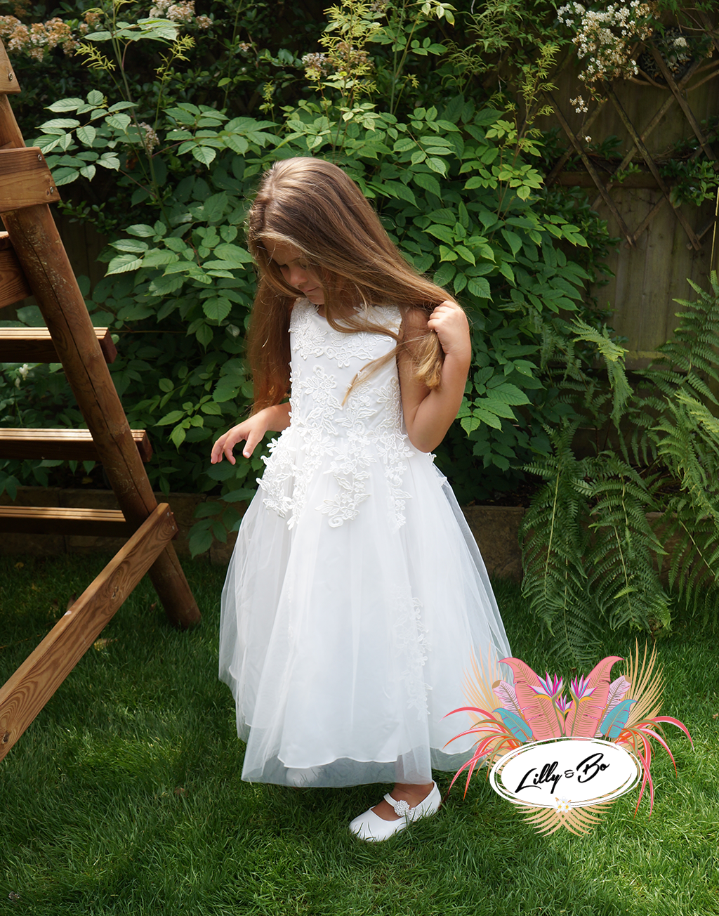 Naomi in Ivory ~ Flower Girl or Communion Dress