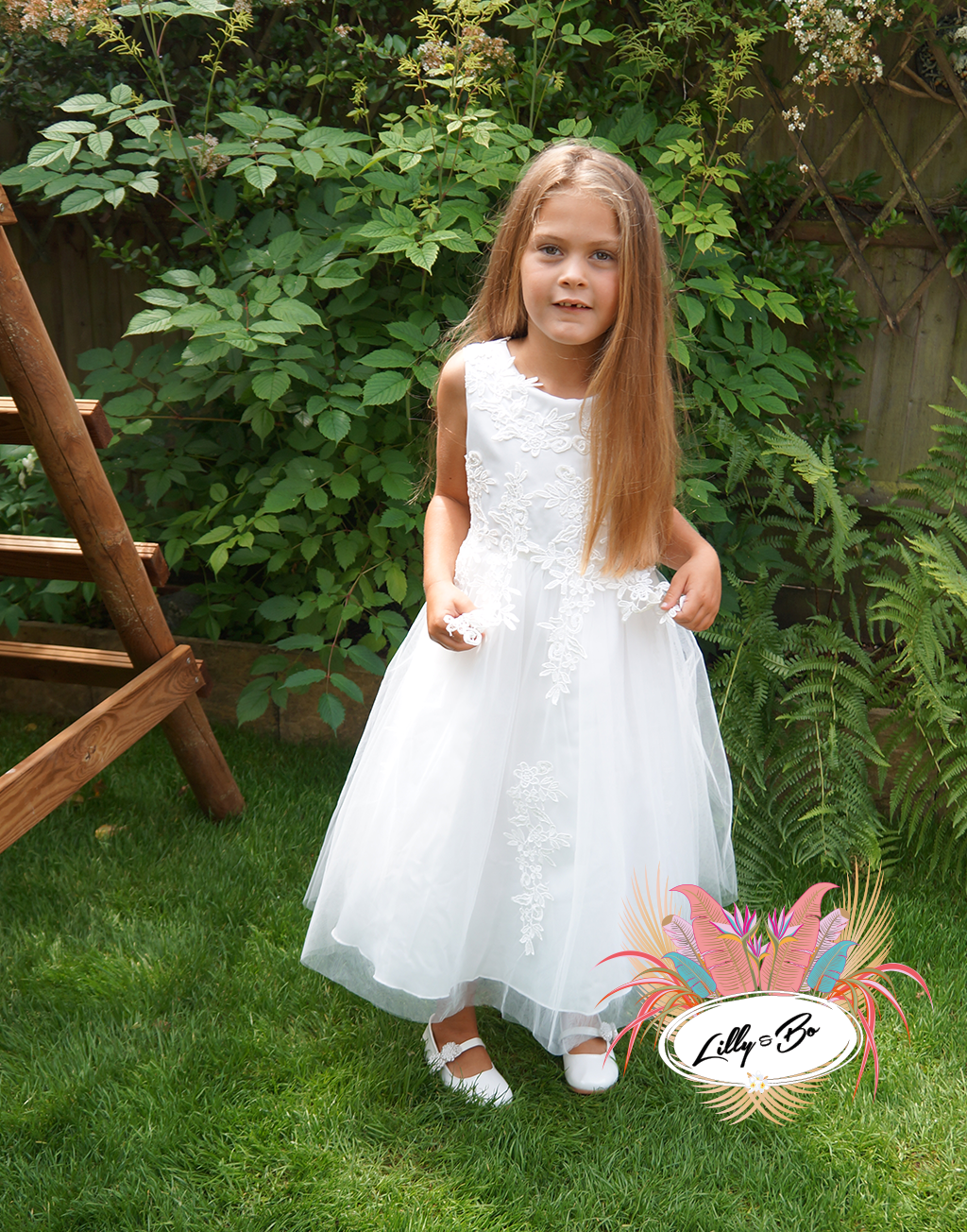 Naomi in Ivory ~ Flower Girl or Communion Dress