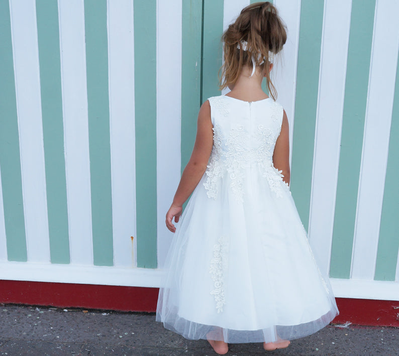 Naomi in Ivory ~ Flower Girl or Communion Dress