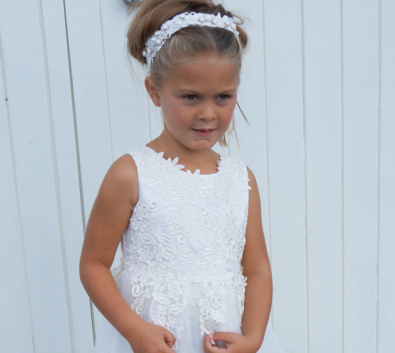 Naomi in Ivory ~ Flower Girl or Communion Dress