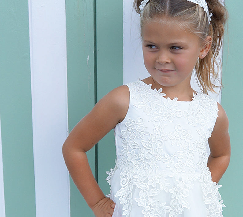 Naomi in Ivory ~ Flower Girl or Communion Dress