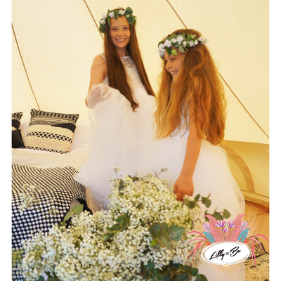 Serena in White~ Flower Girl | Communion Dress