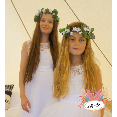 Serena in White~ Flower Girl | Communion Dress