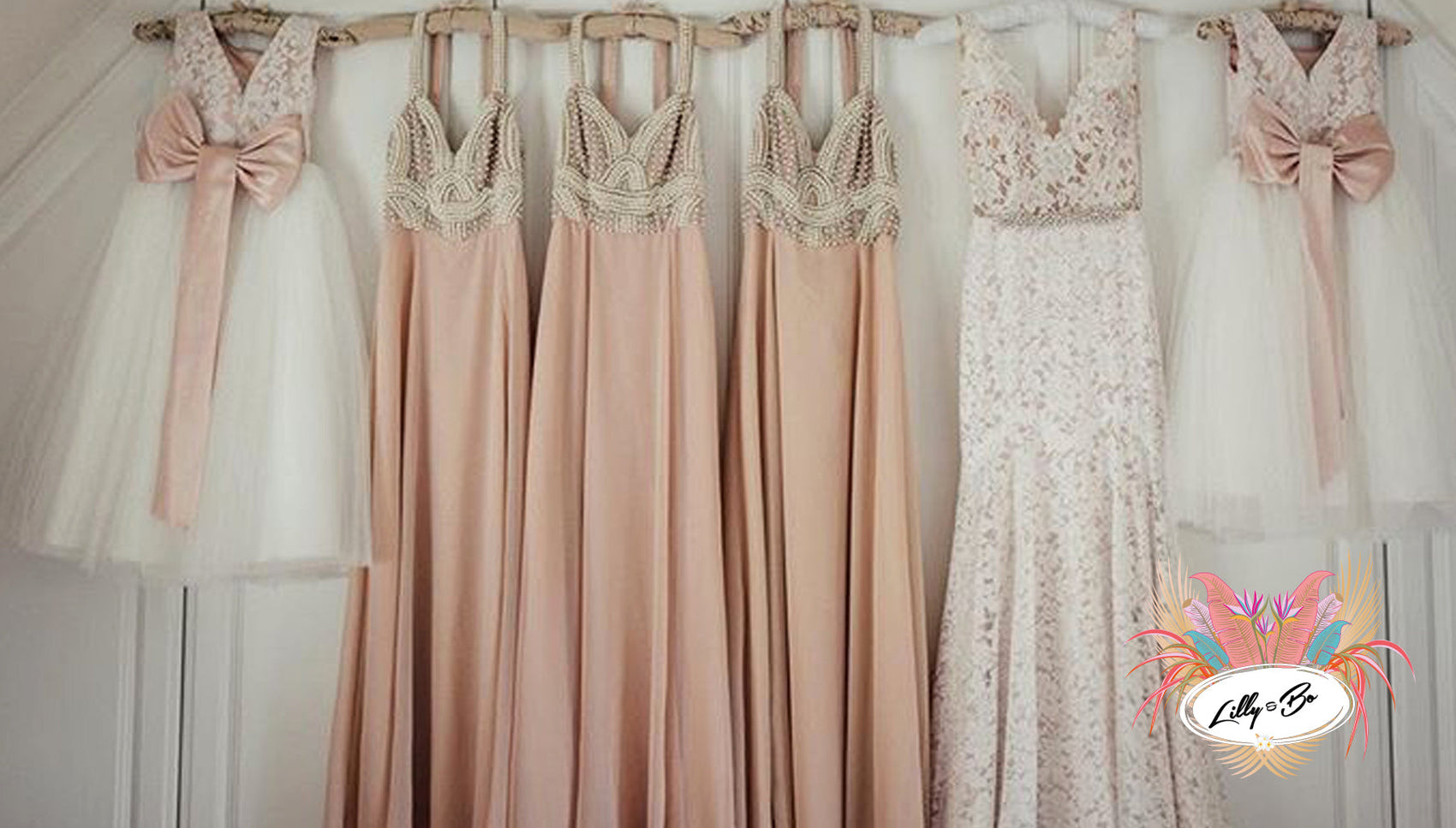 Maryanne in White + Blush - Flower Girl Dress