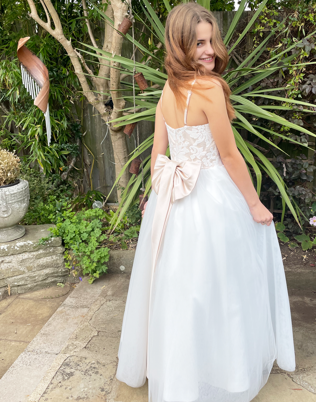 Maryanne in Ivory + Blush - Junior Bridesmaid Dress (Twin Range)