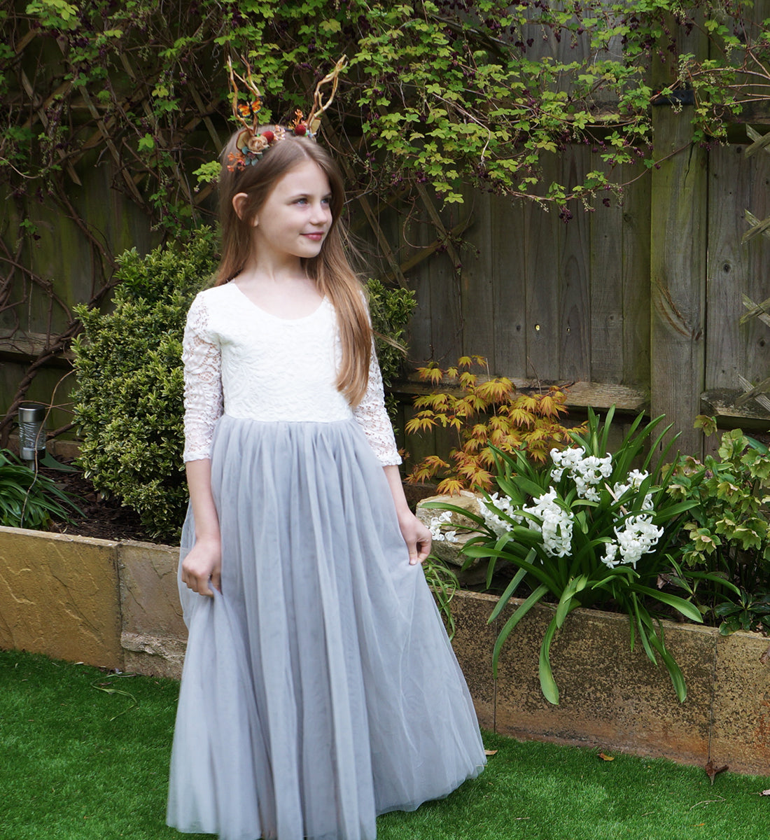 Mary-Jane in Grey ~ Party or Flower Girl Dress
