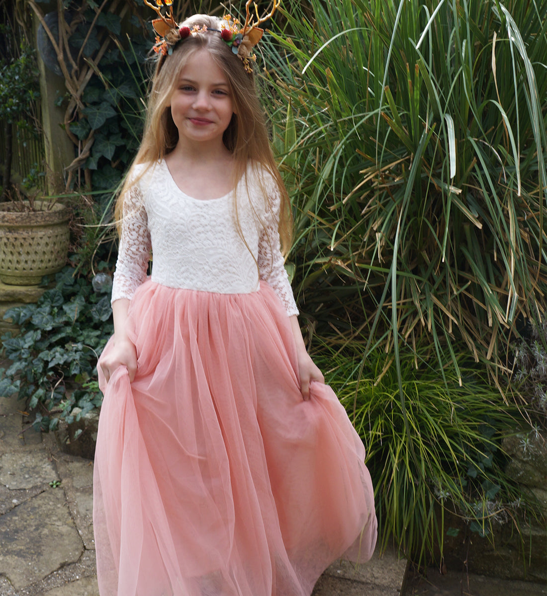 Mary-Jane in Dusty Rose ~ Party or Flower Girl Dress