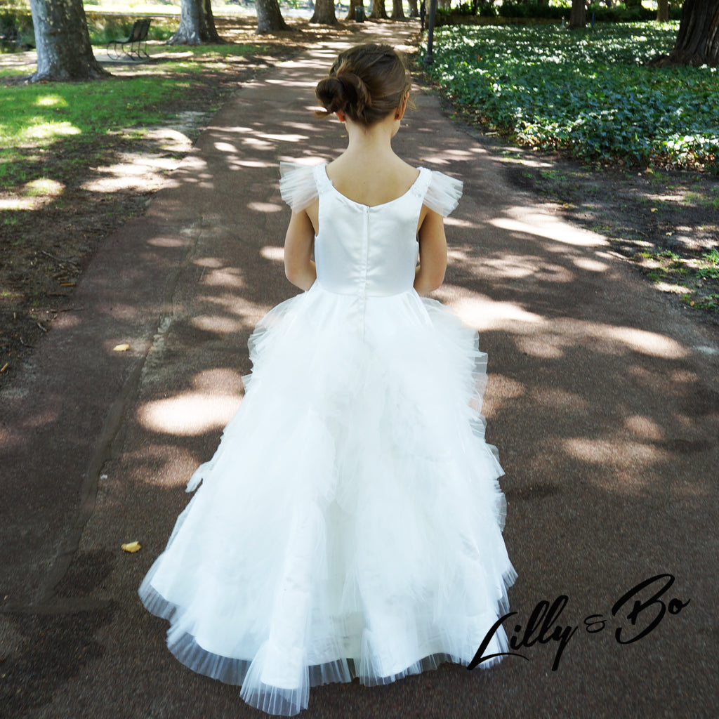 Valentina in White Flower Girl I Communion Dress – Lilly Bo