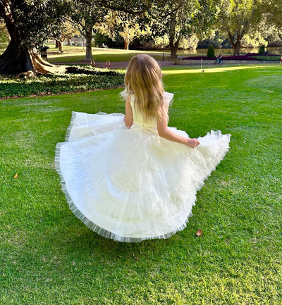 Valentina in Ivory ~ Flower Girl I Communion Dress